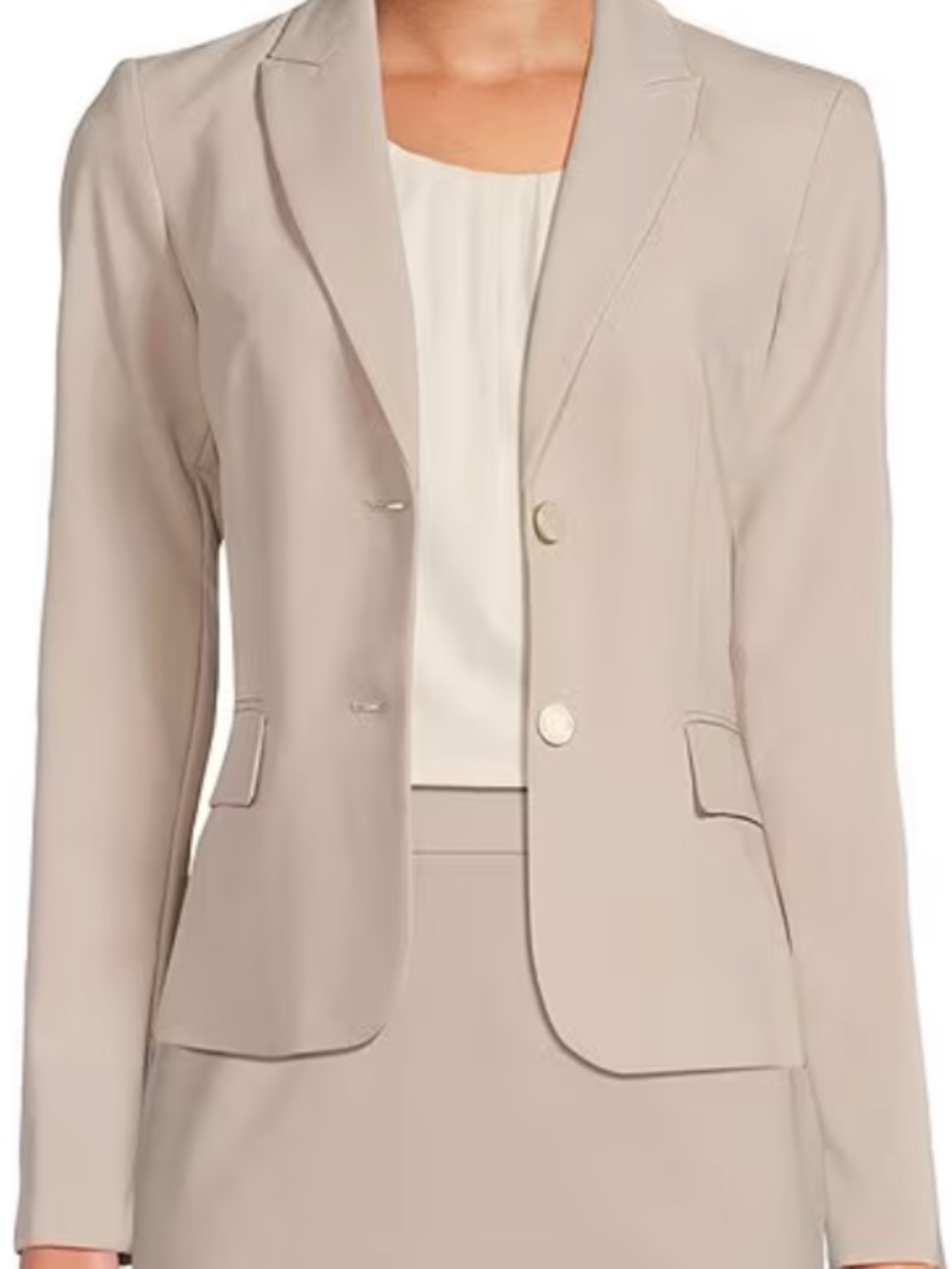 Calvin Klein/Notch-Collar Blazer/Oat/Sz 4/Good
